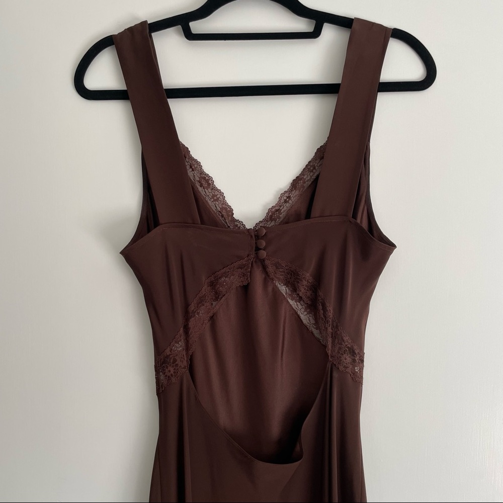 Reformation open-back silk-satin midi dress